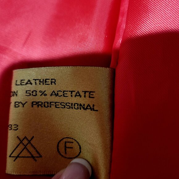 Black Leather Vest Red Zipper & Lining - Picture 9 of 10